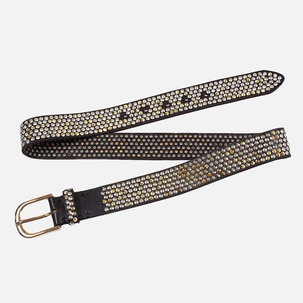 Amsterdam Heritage NWT - Studded Zina Leather Belt - Black - Picture 2 of 5
